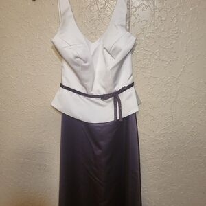 NWT Alexia Designs BridesMaid SZ 6 Halter Dress in Victorian Lilac and White